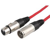 STAGG - 3 Pin XLR Male to Female Microphone Lead 6m Red