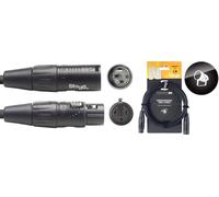 Stagg 3M/10Ft DMX Cable XLR Female-XLR Male 3 Pin Black