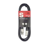 Stagg 3M / 10ft XLR to XLR Cable, 3-Pin Male to Female, Suitable for Microphone, PA System, Audio Mixer, Studio Monitors, Audio Recording