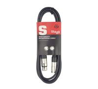 Stagg 3M / 10ft XLR to XLR Cable, 3-Pin Male to Female, Suitable for Microphone, PA System, Audio Mixer, Studio Monitors, Audio Recording