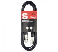 Stagg 3m XLR to XLR Microphone Cable - Black