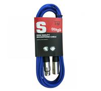 Stagg 3m XLR to XLR Microphone Cable Blue