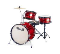 Stagg 3pc 16 Junior Drum Kit with Hardware and Throne Red
