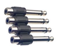 Stagg 16078 Jack 6.3 mm Male to RCA-Cinch Female Audio Adaptor (Pack of 4)