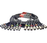 Stagg 5 m/15 ft. Multicore Cable - 8 x f. XLR/8 x m. XLR