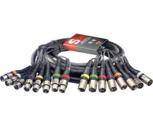 Stagg 5 m/15 ft. Multicore Cable - 8 x f. XLR/8 x m. XLR