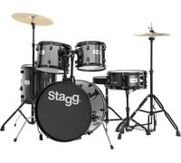 Stagg 5 Piece Drum Set 20"+Hardware+Cymbals/Throne-Black