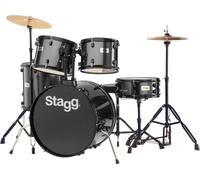 Stagg 5 Piece Drum Set 22"+Hardware+Cymbals/Throne-Black