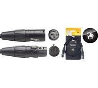 Stagg 5M/16Ft DMX Cable XLR Female-XLR Male 3 Pin Black