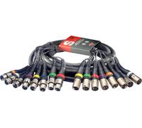 Stagg 5M/16Ft Multi Moulded 8x XLR Female-8x XLR Male