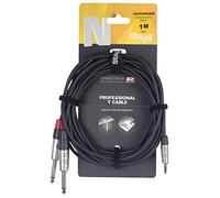 Stagg 6ft. N Series Y Cable - Stereo Mini Phone Plug / 2 x Mono Phone Plug