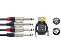 Stagg 6M/20Ft Twin Cable Plug/Plug DLX