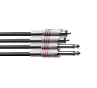 Stagg 6M/20Ft Twin Cable Plug-RCA Male