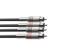 Stagg 6M/20Ft Twin Cable RCA Male-RCA Male