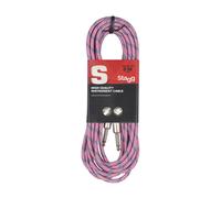 Guitar Lead Quality 6m Braided 6.35mm 1/4" Jack to Jack Industrument Audio Base