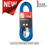 Stagg 6m High Quality Microphone Cable|XLR-XLR Plug|ROHS Compliant|Blue|SMC6CBL