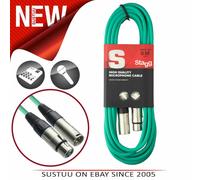 Stagg 6m High Quality Microphone Cable|XLR-XLR Plug|ROHS Compliant|Green|SMC6CGR