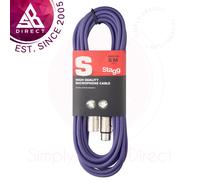 Stagg 6m High Quality Microphone Cable|XLR-XLR Plug|ROHS Compliant|Purple|MC6CPP