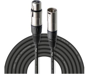 Stagg 6m Microphone Cable Black XLR PA DJ Studio Mic Lead