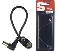 Stagg 9V battery snap connector for effect pedal, with right angle plug