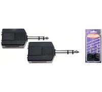 Stagg AC-PMS2PFH Small to Large Jack Dual Adaptor - Black