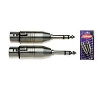 Stagg AC-XFPMSH Female XLR to Balanced Male Jack Adaptor, Pair (NEW)