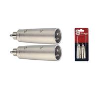 Stagg AC-XMCMH RCA Phono to Male XLR Adaptors (Twin Pack) (NEW)