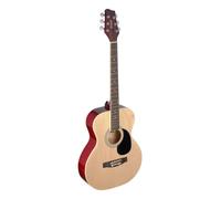 Stagg SA20A NAT Auditorium Acoustic Guitar with Linden Top, Natural, Full Size