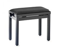 Stagg Adjustable Piano Bench Black Velvet Matte Black