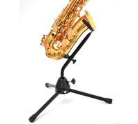Stagg Alto/Tenor Saxophone Stand, Adjustable, Folding Legs, Easy Assembly | All-metal construction, quick to set up, stable base - for home, stage and classroom