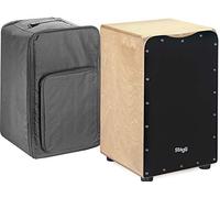 Stagg CAJ-50M BK Standard-Sized Birch Cajon with Black Finish Front Board