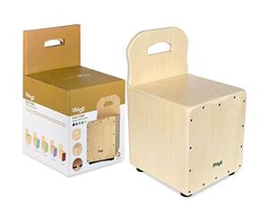 STAGG CAJ-KID N Front Board Basswood Kids Cajon with EasyGo Backrest, Natural