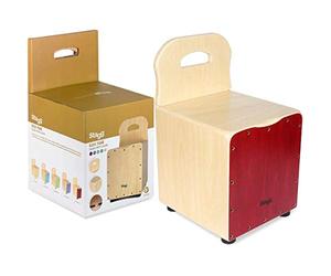 Stagg CAJ-KID RD Front Board Basswood Kids Cajon with EasyGo Backrest, Red