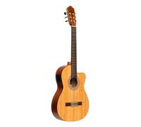 Stagg Clear Electro Acoustic Guitar Spruce Nut 48mm Natural