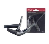 Stagg Curved Trigger Capo For Acoustic & Electric Guitar Carbon