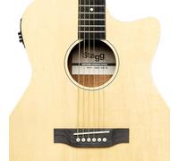 Stagg Cutaway Acoustic-Electric Auditorium Guitar - Natural Colour