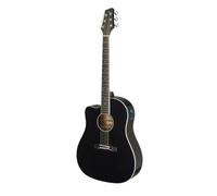 Stagg Cutaway Acoustic-Electric Slope Shoulder Dreadnought Guitar - Lefthanded - Black