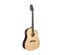 Stagg Cutaway Acoustic-Electric Slope Shoulder Dreadnought Guitar - Natural Colour