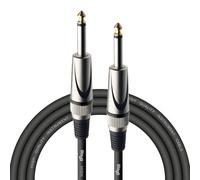 Stagg Deluxe Instrument Cable, 1/4" 6.35mm Jack To Jack, Heavy-Duty Connectors, 3 Metres / 10 Feet, Black