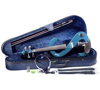 Stagg EVA 4/4-MBL Silent Viola Set with Case - Metallic Blue