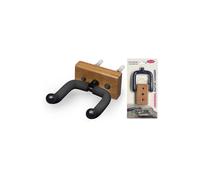 Stagg Wall-Mounted Guitar Holder with Rectangular Wooden Base