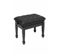 Concert Bench with Hydraulic and Artificial Leather Upholstery Black High Gloss