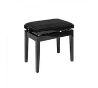 Stagg Hydraulic Piano Bench Black Velvet Gloss Black