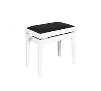 Stagg Hydraulic Piano Bench Black Velvet Matte White