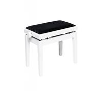 Stagg Hydraulic Piano Bench White Matte With Black Velvet Seat