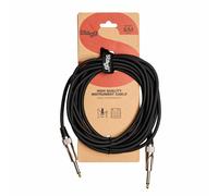 Stagg Deluxe Instrument Cable, 1/4" 6.35mm Jack To Jack, Heavy-Duty Connectors, 6 Metres / 20 Feet, Black