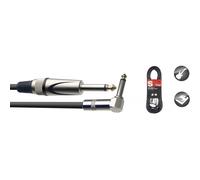 STAGG Instrument Cable - Phone Plug/Angled Phone Plug - 10m SGC10PL DL