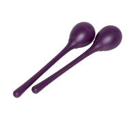 Stagg Long Handled Plastic Egg Maracas Purple