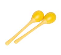 Stagg Long Handled Plastic Egg Maracas Yellow