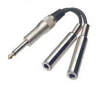 Stagg Male Mono Jack/2x Female Mono Jack Adaptor Cable